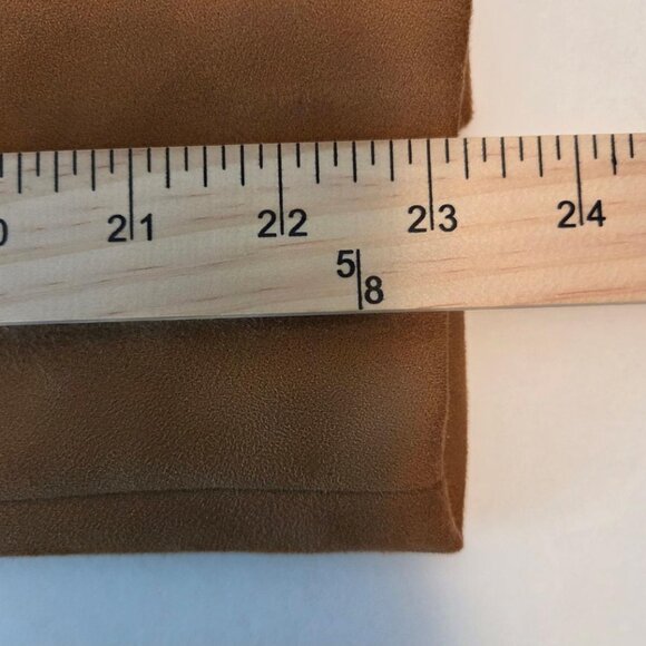 Tahari Blazer Faux Leather Suede Tawny 2-Button Fitted Lined Classic Size 8 - Picture 8 of 10